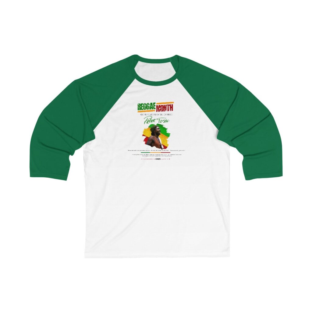 Peter Tosh Unisex 3/4 Sleeve Baseball Tee