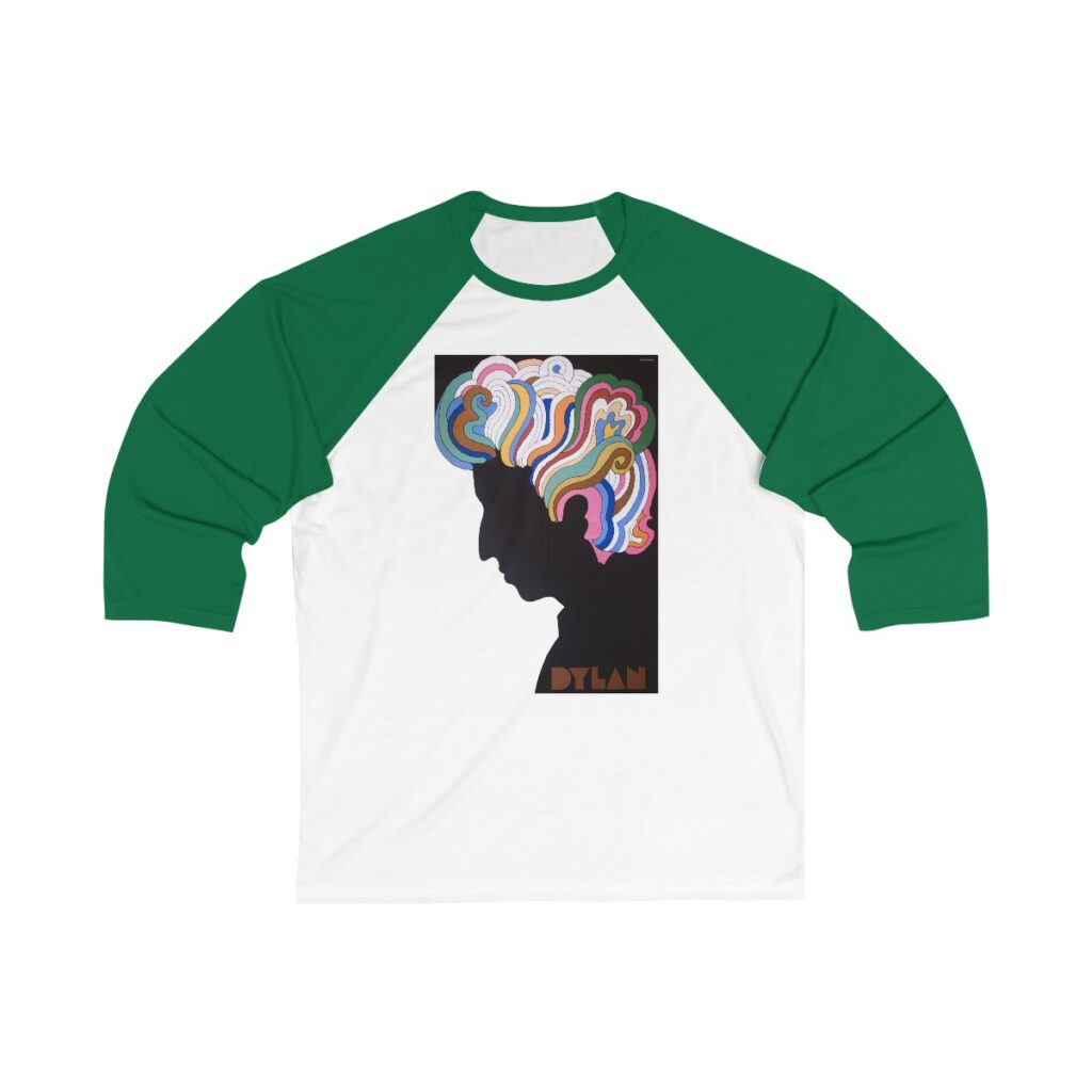 Bob Dylan Unisex 3/4 Sleeve Baseball Tee - Image 2