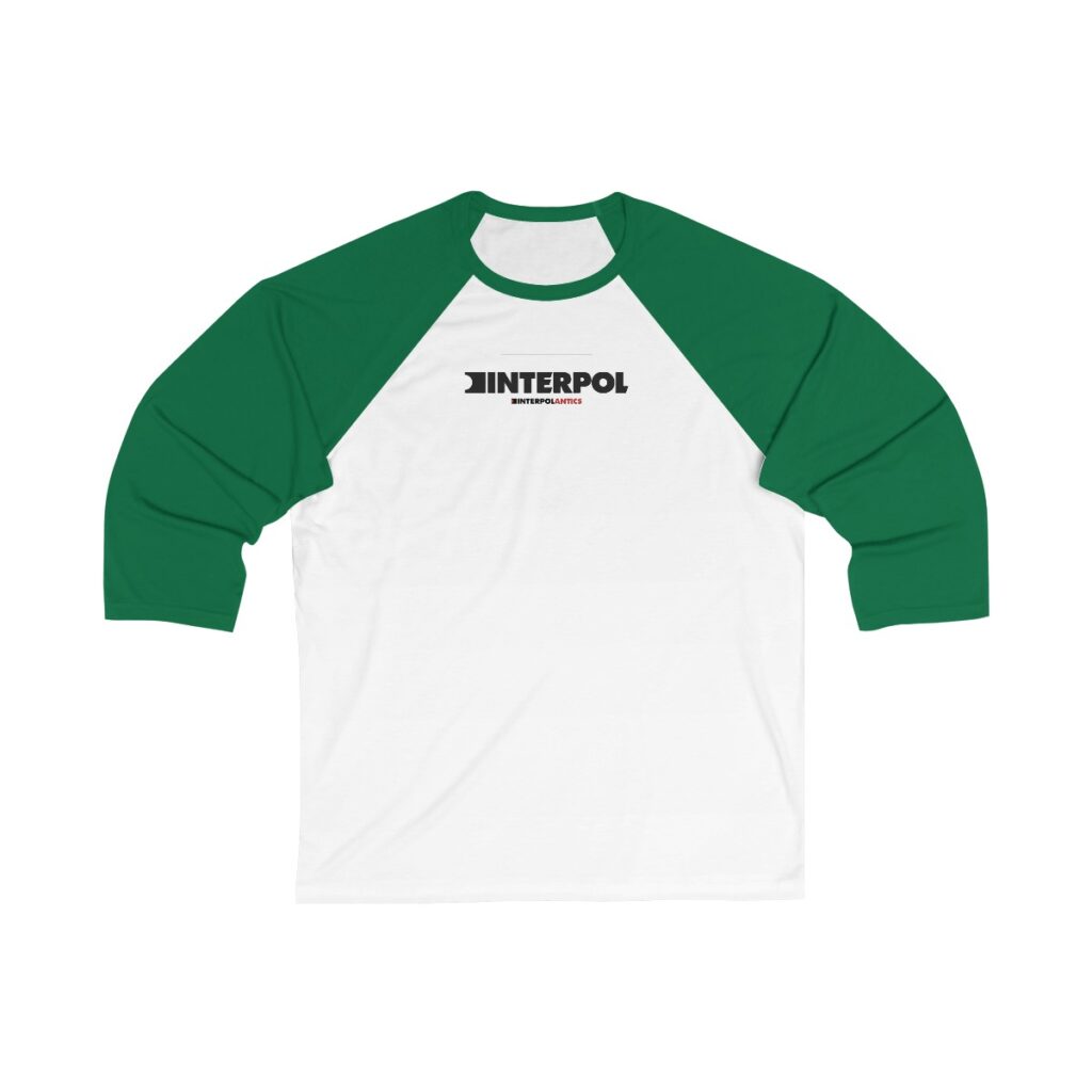 Interpol Unisex 3/4 Sleeve Baseball Tee - Image 2