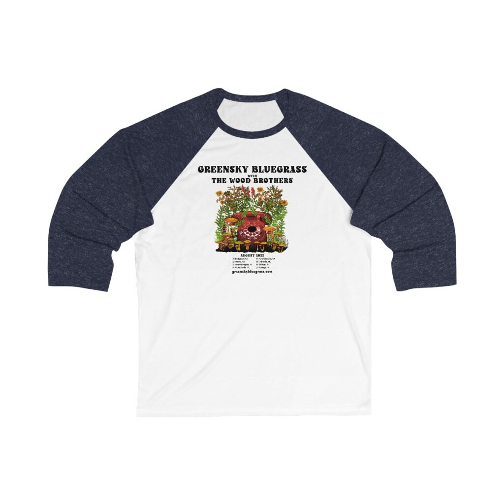 Greensky Bluegrass & The Wood Brothers Unisex 3/4 Sleeve Baseball Tee - Image 3