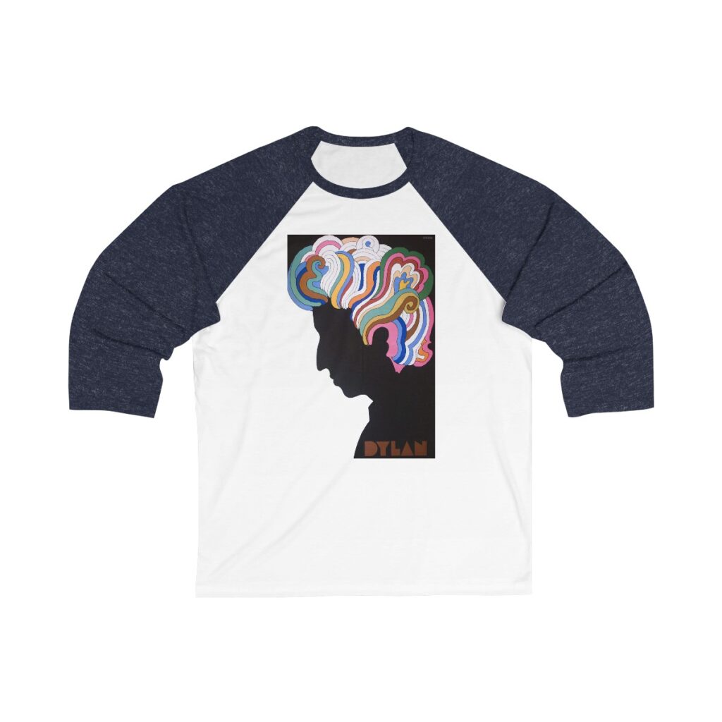 Bob Dylan Unisex 3/4 Sleeve Baseball Tee - Image 3