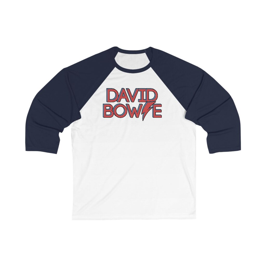 David Bowie Unisex 3/4 Sleeve Baseball Tee - Image 3