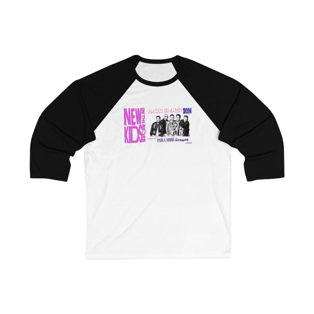 New Kids On The Block Unisex 3/4 Sleeve Baseball Tee - Image 3