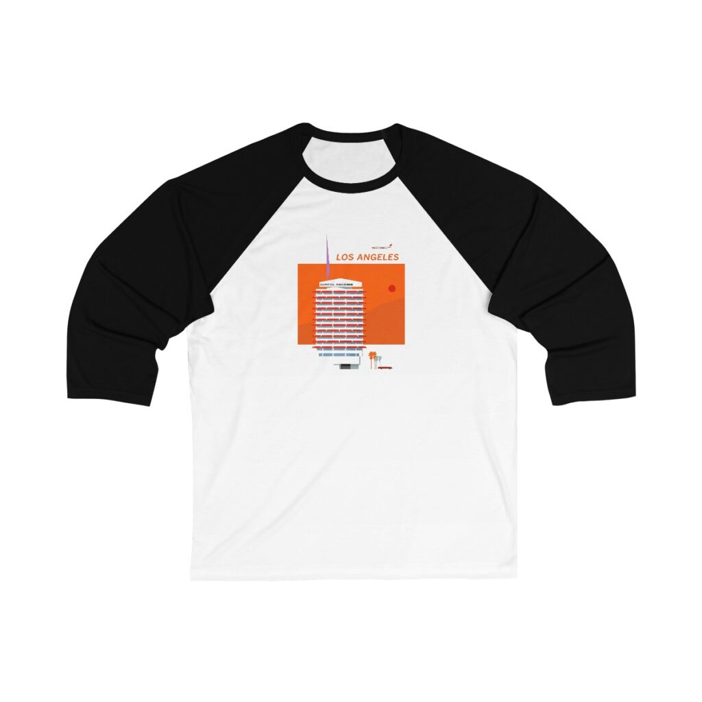 Capital Records Unisex 3/4 Sleeve Baseball Tee - Image 3