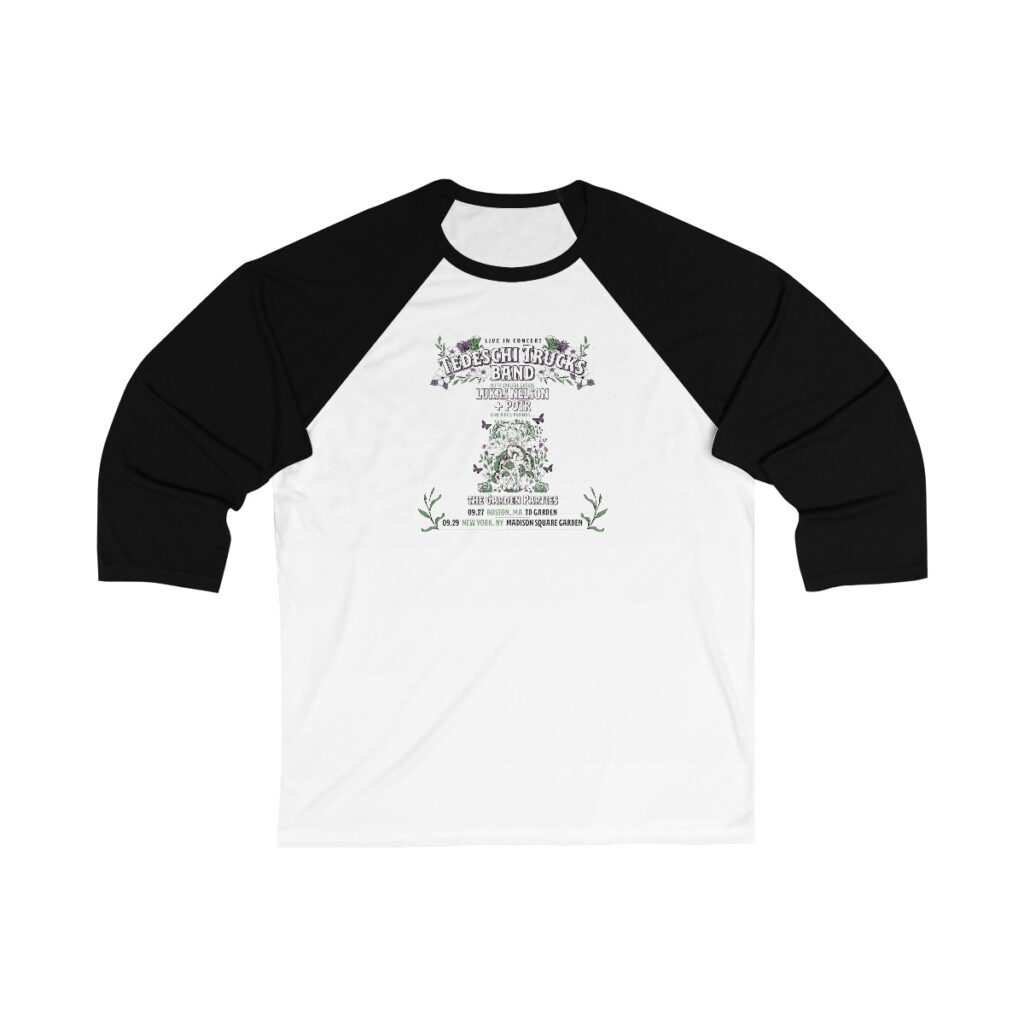 Tedeschi Trucks Band, Lukas Nelson Unisex 3/4 Sleeve Baseball Tee - Image 3