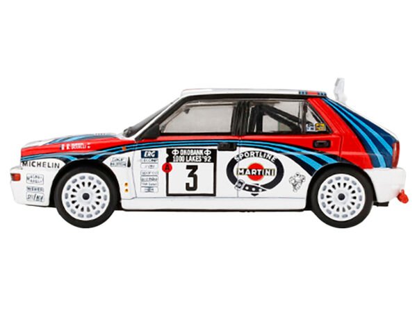 Lancia Delta HF Integrale Evoluzione #3 Didier Auriol - Bernard Occelli Winner "Rally 1000 Lakes" (1992) 1/64 Diecast Model Car by True Scale Miniatures