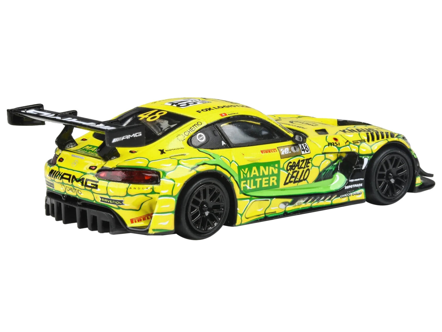 Mercedes AMG GT3 Evo #48 Raffaele Marciello Team Landgraf Winner FIA GT World Cup Macau 2023 1/64 Diecast Model Car Paragon Models PA-55358.