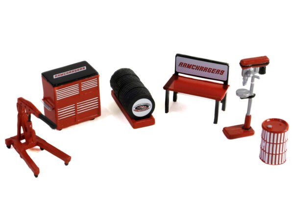 Ramchargers 6 piece Shop Tools Set Shop Tool Accessories Series 6 1/64 Models by Greenlight