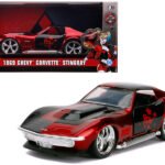 1969 Chevrolet Corvette Stingray Harley Quinn DC Comics Hollywood Rides Series 1/32 Diecast Model Car by Jada