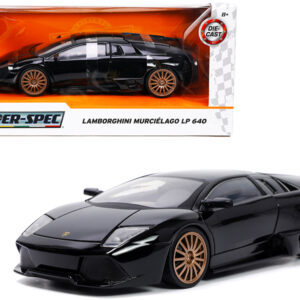 Lamborghini Murcielago LP640 Black with Copper Wheels "Hyper-Spec" Series 1/24 Diecast Model Car by Jada