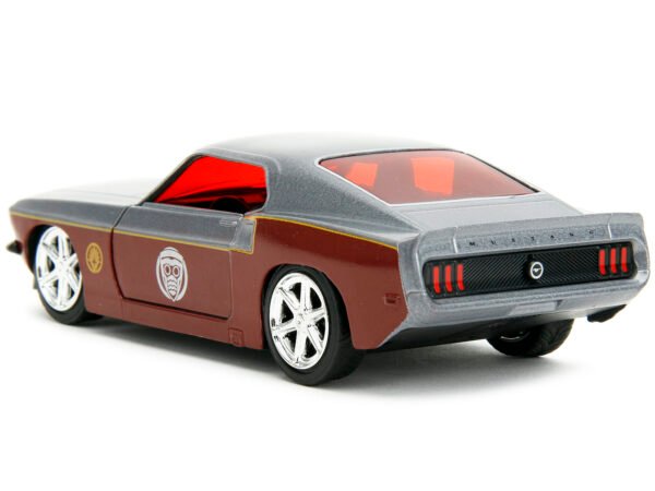 1969 Ford Mustang Silver Metallic and Dark Red and Star Lord Diecast Figure "Marvel Guardians of the Galaxy" "Hollywood Rides" Series 1/32 Diecast Model Car by Jada - Image 2