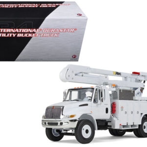 International DuraStar Utility Bucket Truck "Altec" White 1/34 Diecast Model by First Gear
