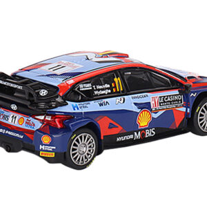 Hyundai i20 N Rally1 Hybrid #11 Thierry Neuville - Martijn Wydaeghe "Hyundai Shell Mobis WRT" 3rd Place "Monte Carlo Rally" (2023) Limited Edition to 3960 pieces Worldwide 1/64 Diecast Model Car by Mini GT