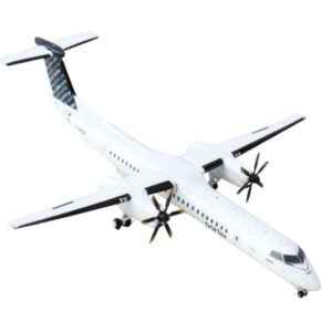 Bombardier Q400 Commercial Aircraft "Porter Airlines" (C-GKQC) White with Dark Blue Tail 1/400 Diecast Model Airplane by GeminiJets