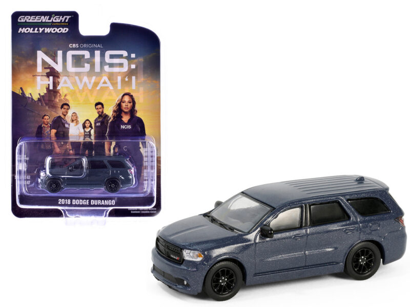 2018 Dodge Durango GT Blacktop Dark Blue Metallic "NCIS: Hawaii" (2021-Current) TV Series "Hollywood Series" Release 42 1/64 Diecast Model Car by Greenlight - Image 3