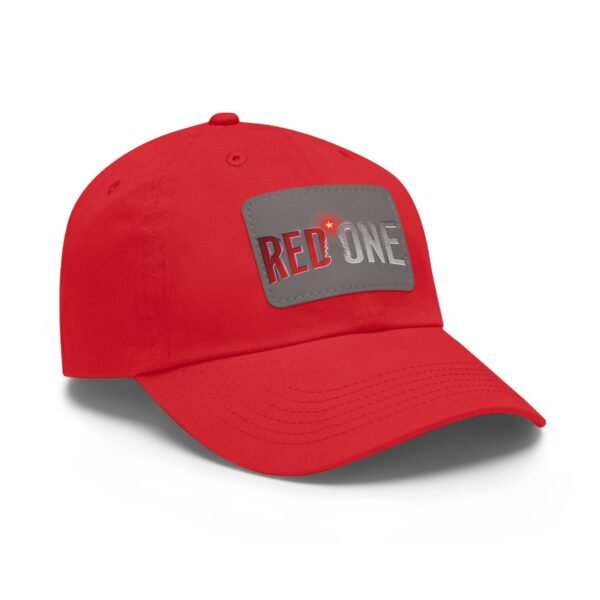 Red One Dad Hat with Leather Patch - Image 78