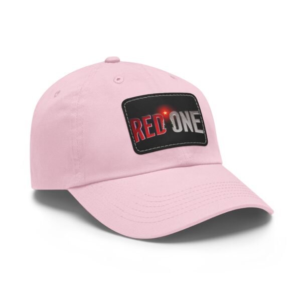 Red One Dad Hat with Leather Patch - Image 42