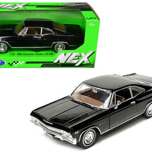 1965 Chevrolet Impala SS 396 Black with Brown Interior "NEX Models" 1/24 Diecast Model Car by Welly