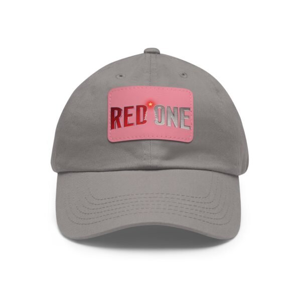 Red One Dad Hat with Leather Patch - Image 37