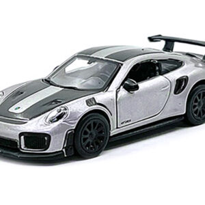Porsche 911 GT2 RS Silver Metallic with Carbon Stripes "Speed Icons" Series 1/64 Diecast Model Car by Maisto
