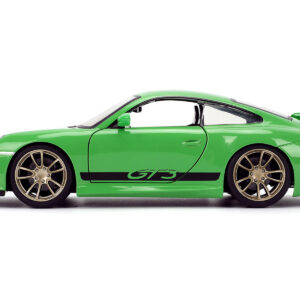 Porsche 911 GT3 (997) Green with Black Accents "Fast X" (2023) Movie "Fast & Furious" Series 1/24 Diecast Model Car by Jada