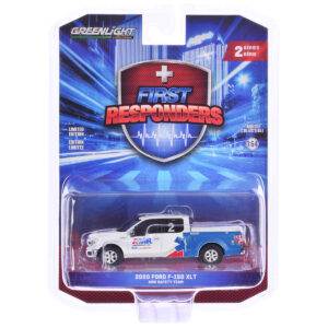 2020 Ford F-150 XLT Pickup Truck "AMR Safety Team" White and Blue "First Responders" Series 2 1/64 Diecast Model Car by Greenlight