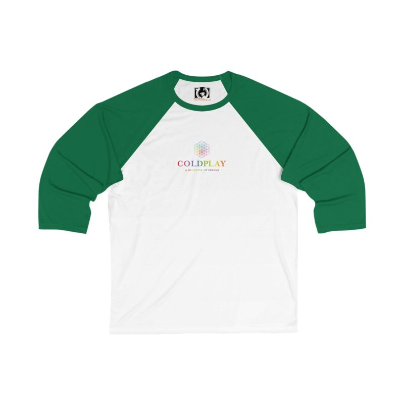 Coldplay Unisex 3/4 Sleeve Baseball Tee - Image 3