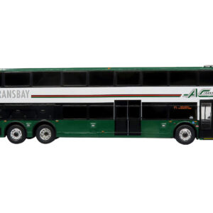 Alexander Dennis Enviro 500 Double Decker Bus "AC Transit / Transbay" Green and White "North American Bus & Motorcoach Collection" Limited Edition to 504 pieces Worldwide 1/87 (HO) Diecast Model by Iconic Replicas