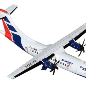 ATR 42-500 Commercial Aircraft "Cubana" (CU-T1240) White with Blue and Red Tail "Gemini 200" Series 1/200 Diecast Model Airplane by GeminiJets