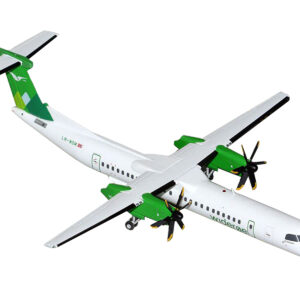 Bombardier Q400 Commercial Aircraft "Wideroe" (LN-WDM) White with Green Tail "Gemini 200" Series 1/200 Diecast Model Airplane by GeminiJets