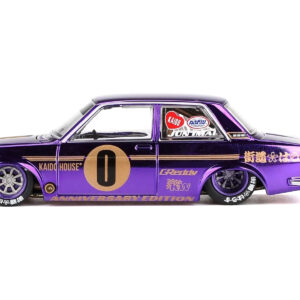 Datsun 510 Pro Street #0 "Anniversary Edition" Purple Metallic (Designed by Jun Imai) "Kaido House" Special 1/64 Diecast Model Car by Mini GT