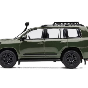 2015 Toyota Land Cruiser (200) Green with Roof Rack 1/64 Diecast Model Car by GCD