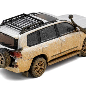 2015 Toyota Land Cruiser (200) Silver Metallic (Dirty Version) with Roof Rack 1/64 Diecast Model Car by GCD