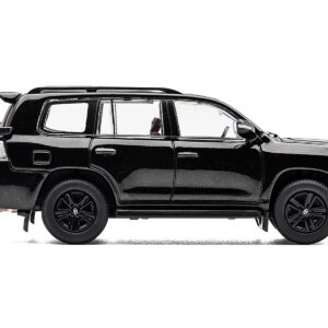 2015 Toyota Land Cruiser (200) Black with Roof Rack 1/64 Diecast Model Car by GCD