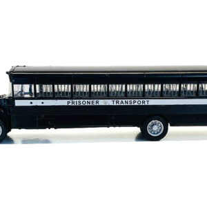 Prisoner Transport Bus Black 1/87 (HO) Plastic Model Car by Promotex