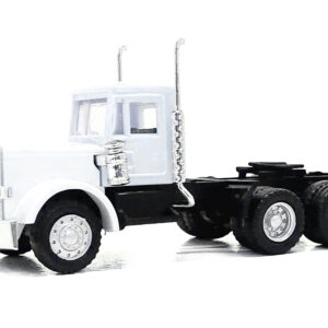 Peterbilt Short Day Cab with Updated Grill White 1/87 (HO) Plastic Model Car by Promotex