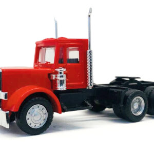 Peterbilt Short Day Cab with Updated Grill Red 1/87 (HO) Plastic Model Car by Promotex