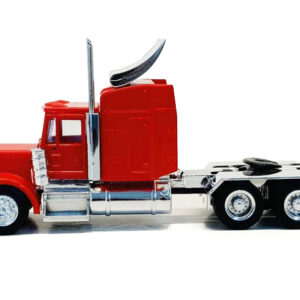 Peterbilt Sleeper Cab with Chrome Chassis Red 1/87 (HO) Plastic Model Car by Promotex
