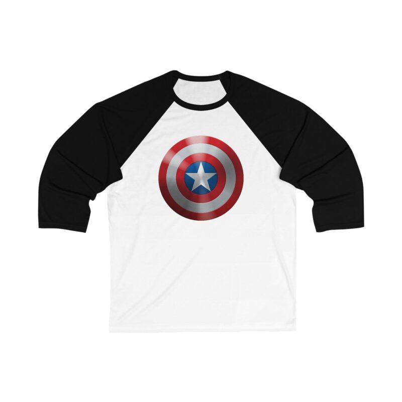 Captain America Unisex 3/4 Sleeve Baseball Tee - Image 5