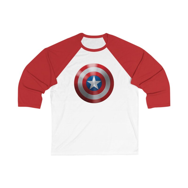 Captain America Unisex 3/4 Sleeve Baseball Tee - Image 7
