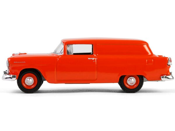 1955 Chevrolet Sedan Delivery Orange Red "First in Appearance and Performance" "Vintage Ad Cars" Series 11 1/64 Diecast Model Car by Greenlight