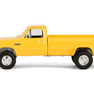 1982 Dodge Ram D-350 Dually Pickup Truck Construction Yellow "Dually Drivers" Series 15 1/64 Diecast Model Car by Greenlight