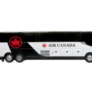 Prevost H3-45 Coach Bus "Air Canada Landline" Black and White Limited Edition 1/87 (HO) Diecast Model by Iconic Replicas