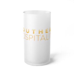 Southern Hospitality Frosted Glass Beer Mug