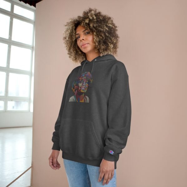 Whitney Houston Mural / Newark, NJ Champion Hoodie - Image 4