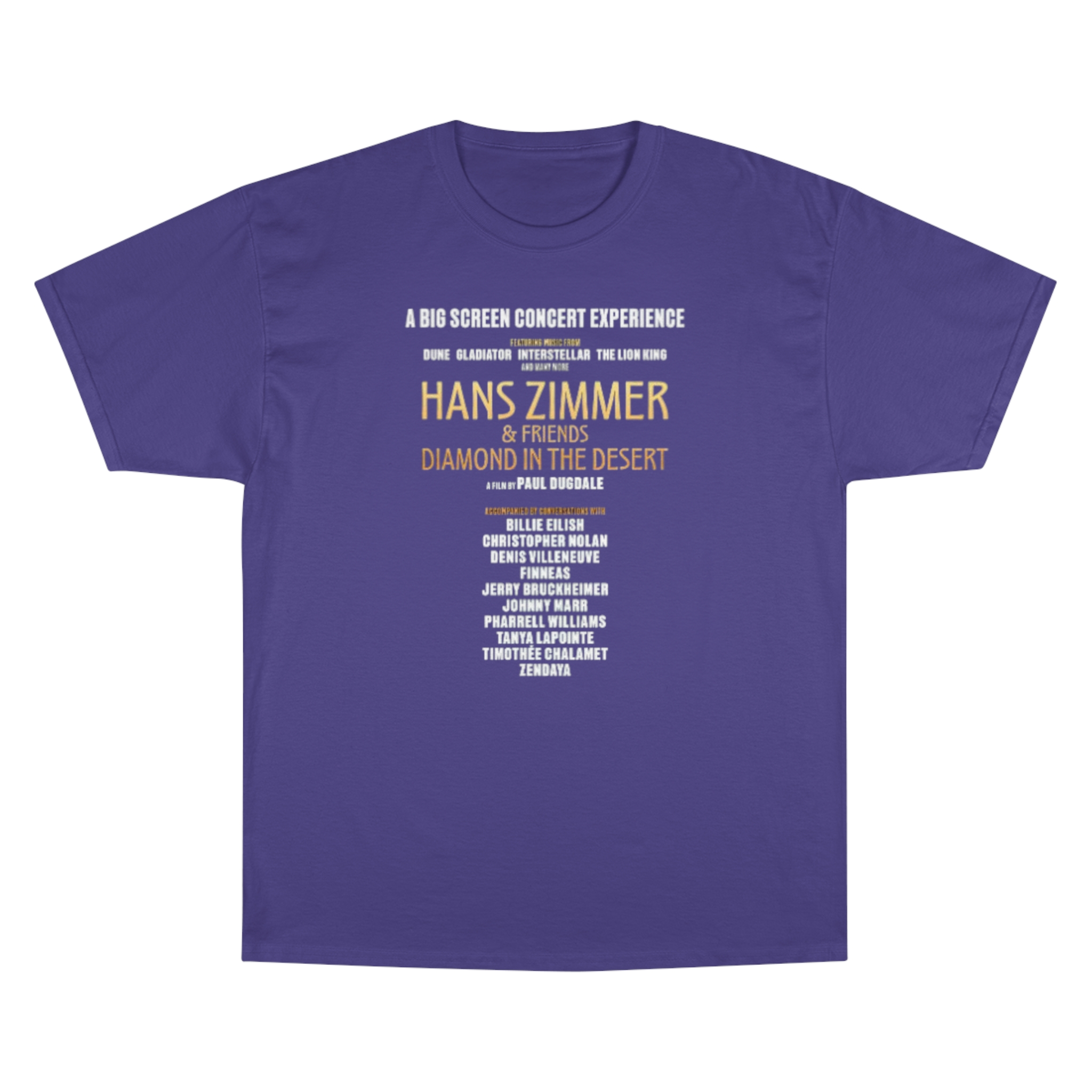 Hans Zimmer & Friends: Diamond in the Desert Champion T-Shirt - Image 17