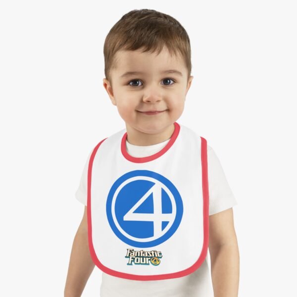 Fantastic Four Baby Contrast Trim Jersey Bib - Image 11