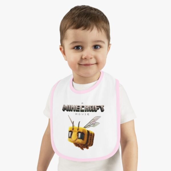 A Minecraft Movie Baby Contrast Trim Jersey Bib - Image 8