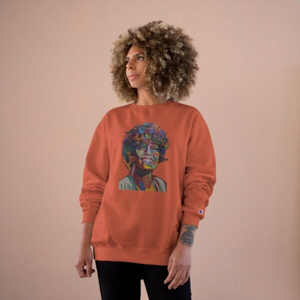 Whitney Houston Mural / Newark, NJ Champion Sweatshirt - Image 6