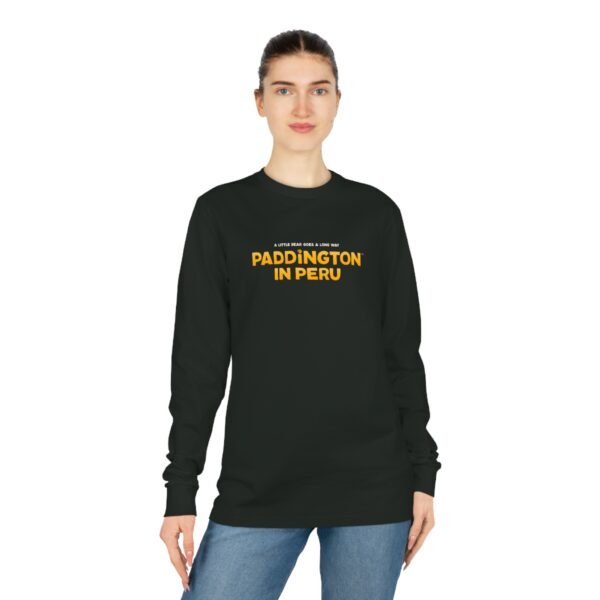 Paddington in Peru Unisex Shifts Dry Organic Long Sleeve Tee - Image 7